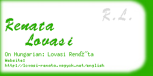 renata lovasi business card